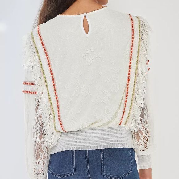 Anthropologie Tali Embroidered Lace Top by 
Bl-nk NWT Size Medium - Picture 3 of 6